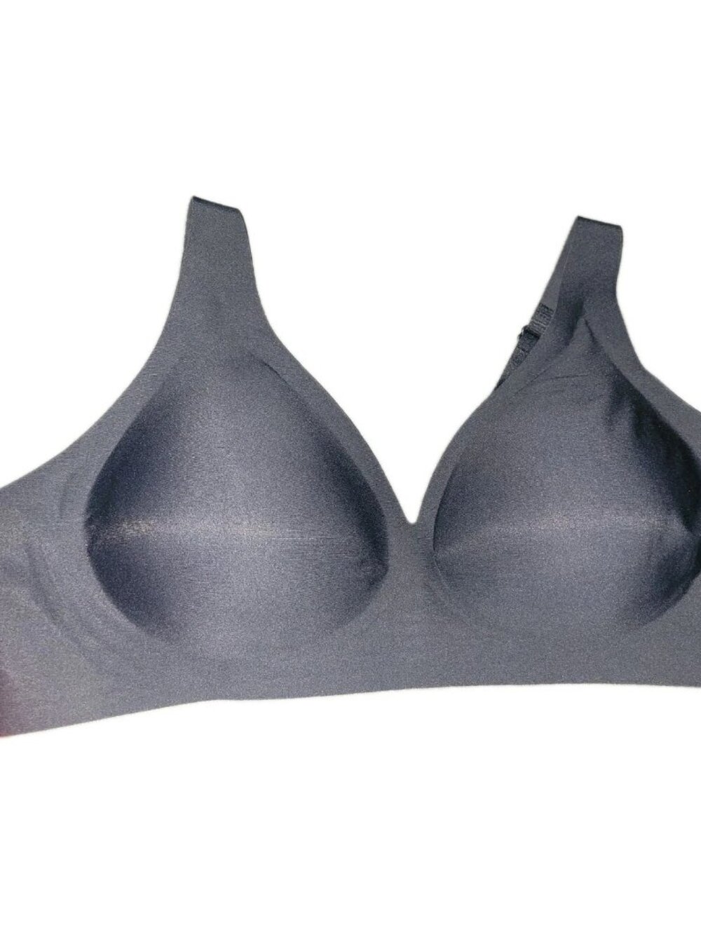 Wireless Jelly Bras Push Up Plunge Seamless Supportive, Black, L+